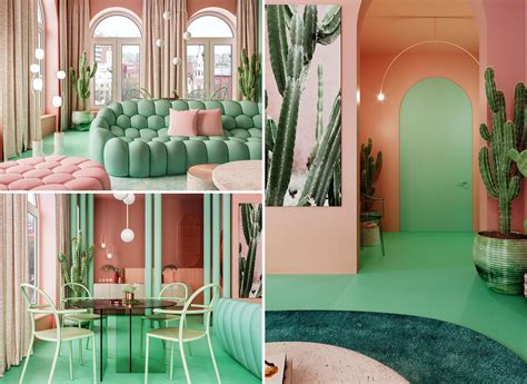 A Pastel Pink And Mint Green Color Palette Creates A Statement Interior For This New York Apartment