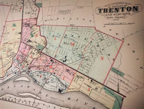 Trenton, NJ in 1881 #maps #historic #trenton #trentonnj #newjersey | Map, Historical maps, Trenton