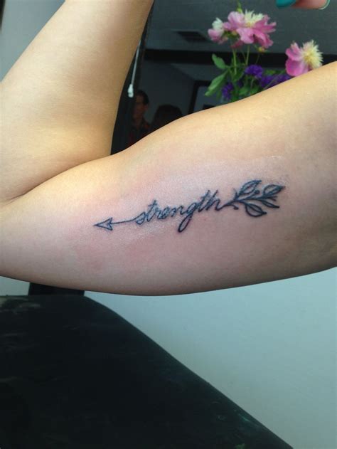 Strength/Arrow tattoo | Arrow tattoos for women, Arrow tattoo, Tattoos