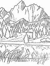 Mountains coloring pages Download And Print mountains sketch template