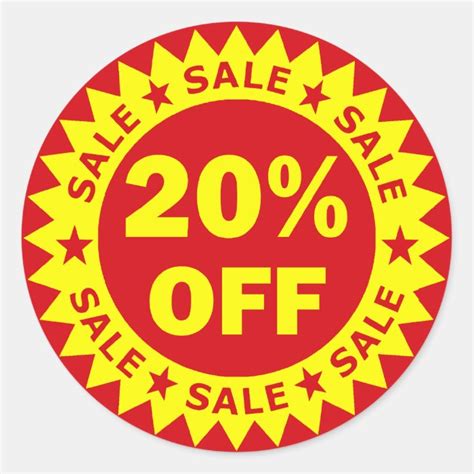 20% Off Retail Sale Stickers | Zazzle
