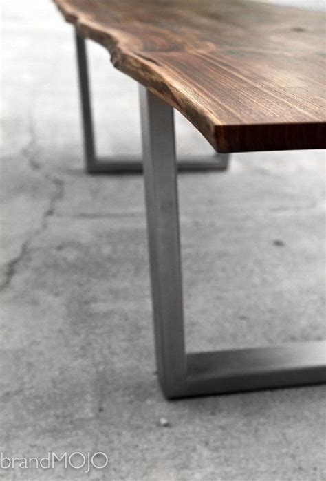 Live Edge Dining Table with Steel legs by brandMOJOinteriors | Live ...