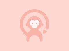 Berly of Monkeys Logo | Carli Papp Creative #logo #design #icon Monkey Drawing, Monkey Art, Baby ...