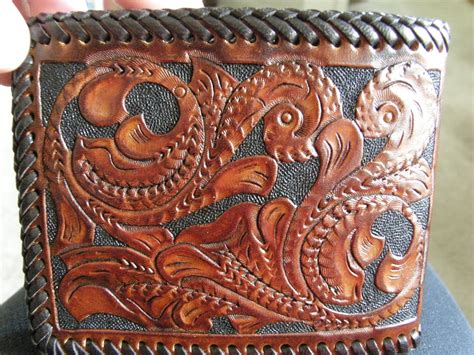 Custom / Personalized Hand-Tooled Leather Wallet | Etsy