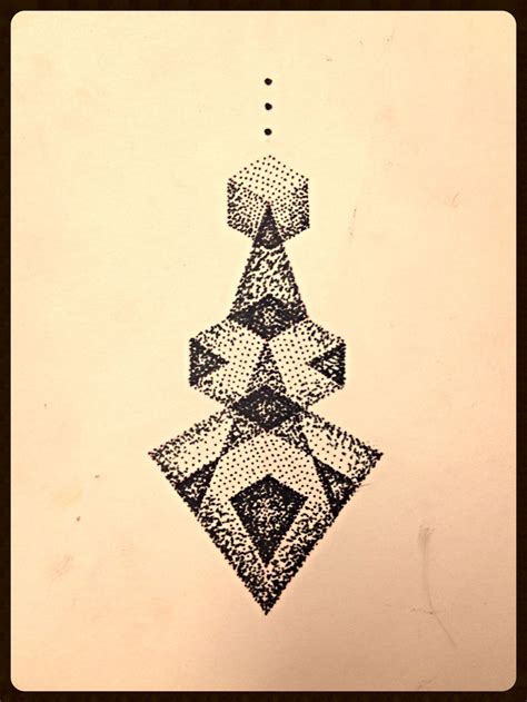 Geometric dotwork triangle tattoo design, trippy sacred geometry ...