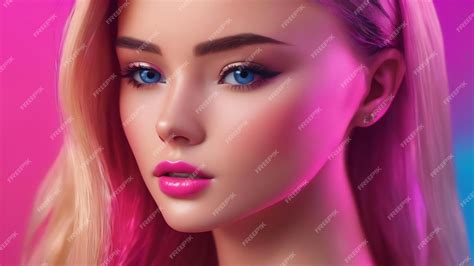 Premium Photo | Gradient background color barbie color