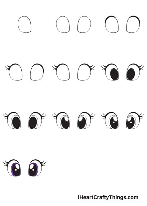 Cute Eyes Drawing - How To Draw Cute Eyes Step By Step