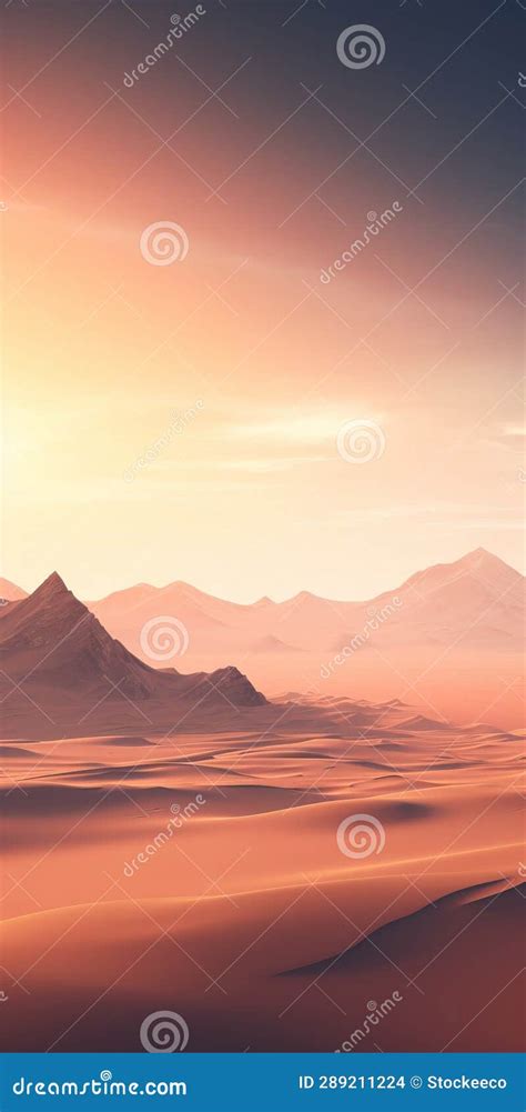 Stunning 3d Landscape Wallpaper: Desert Terrain in Light Orange and Crimson Stock Illustration ...