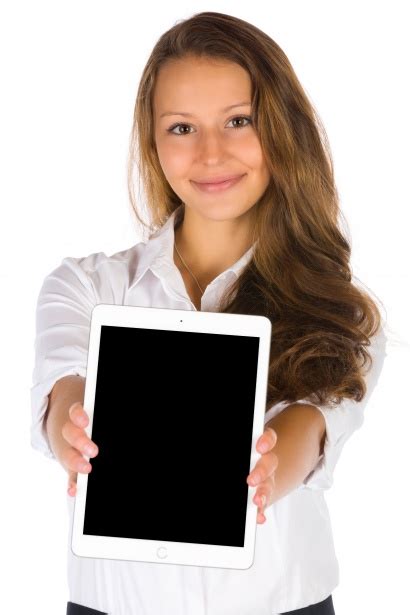 Woman With A Tablet Free Stock Photo - Public Domain Pictures