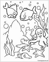 Sea Animals Coloring Page  Free Printable Pages sketch template
