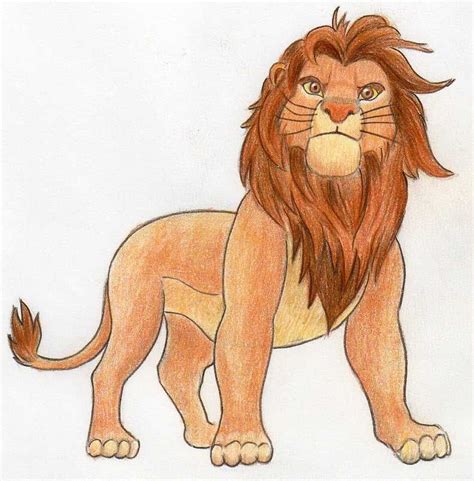 How To Draw Simba, the Lion King: www.easy-drawings-and-sketches.com ...