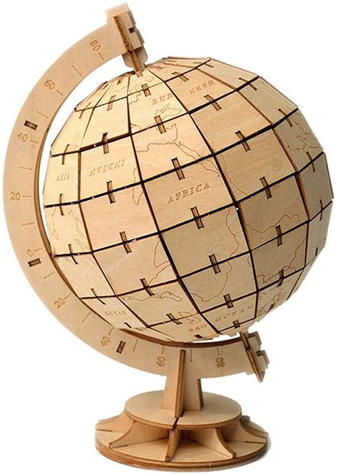 3D Wooden Puzzle for Adults Wooden Globe Model Puzzle, Mechanical Puzzles Jigsaw Puzzle Toys ...