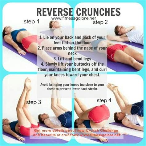 Reverse crunches! Great for abs and much easier on back! | How to crunches, Exercise images, How ...