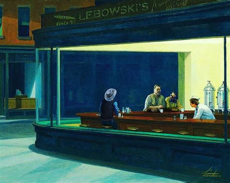 "The Big Lebowski" / Edward Hopper style painting | Edward hopper paintings, Edward hopper, Art ...