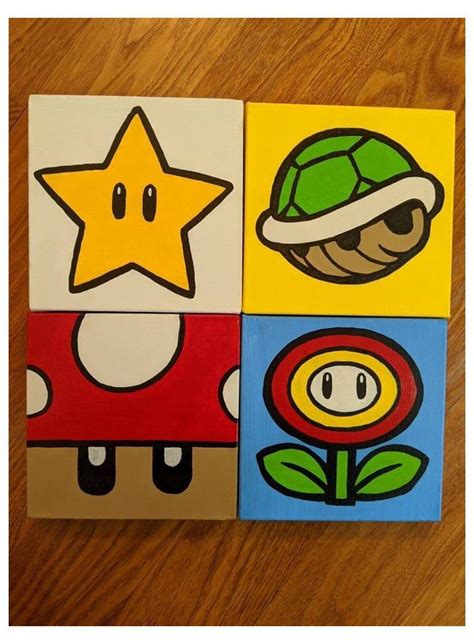 Super Mario Bros Painted Canvas Set #easy #disney #canvas #paintings #easydisneycanvaspaintings ...