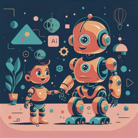 Premium Vector | 2d vector illustration Artificial intelligence and the ...