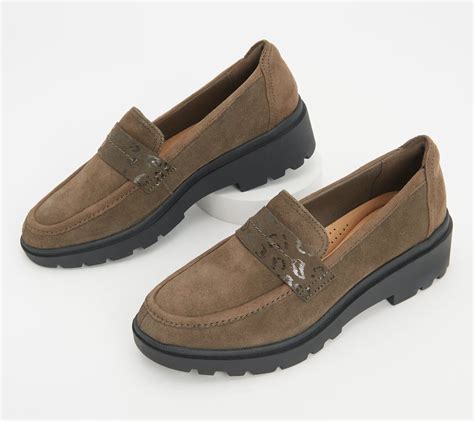 Clarks Collection Leather or Suede Loafers - Calla Ease - QVC.com