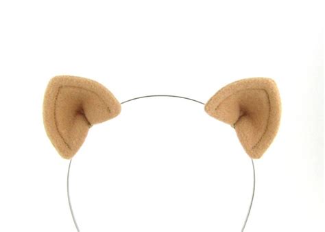 Tan Cat Ears Hair Clips Kitten Costume by snowbella on Etsy