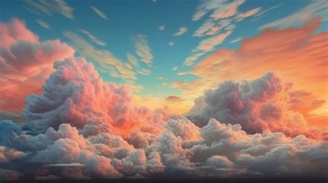 Premium Photo | Texture of beautiful clouds in the sky during sunset generative ai