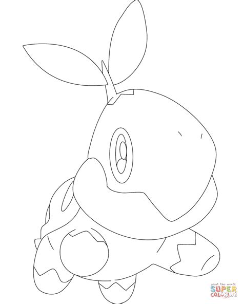 Turtwig coloring page | Free Printable Coloring Pages