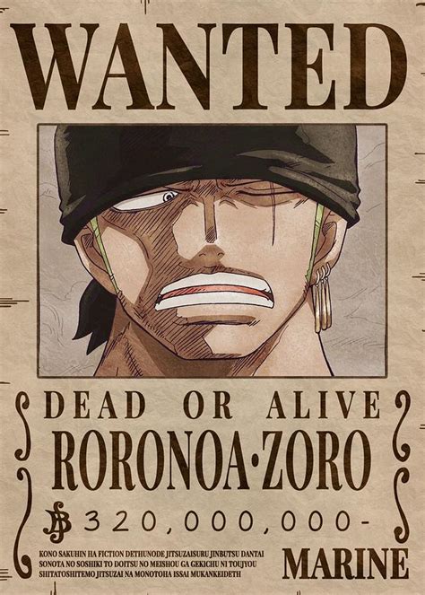 Zoro Bounty Wanted Poster Digital Art by Fryem Chael