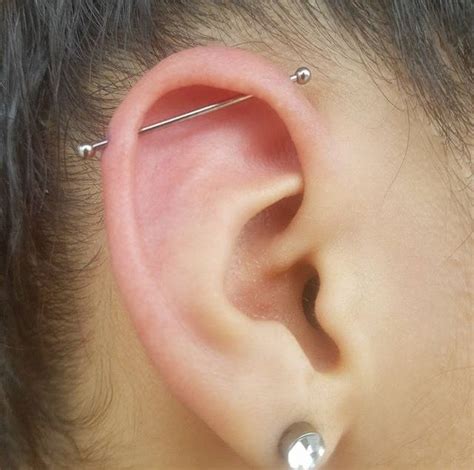 SHORT Industrial Ear Bar Cartilage Cuff No Piercing 18 Gauge | ubicaciondepersonas.cdmx.gob.mx