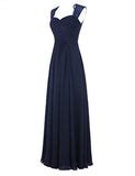 Chiffon Bridesmaid Dress Long Lace Prom Dress Evening Dress – PromDress ...