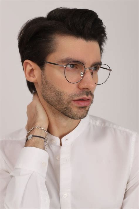 Silver, Gold Eyeglass Frames Men, Women With Non Prescription or ...