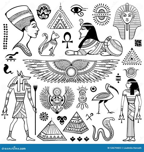 Set Of Vector Egypt Symbols Stock Vector - Image: 53679403