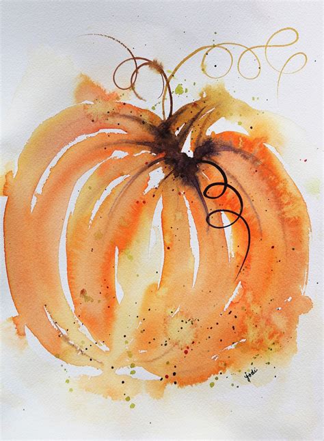 Pumpkin Watercolor Painting Watercolor Painting trustalchemy.com