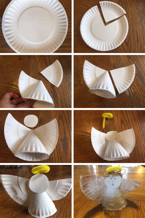 Diy stand up paper plate angel – Artofit