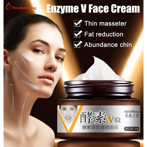 Face Slimming Cream V-shape Face Line Lift Firming Enzyme Thin Cream Fat Burning Moisturizing ...