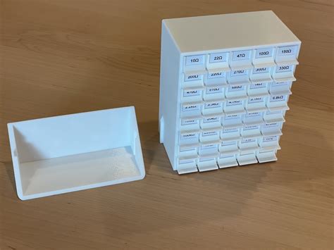 Electronics Sorter Box with IKEA SKADIS mount by mranton | Download free STL model | Printables.com
