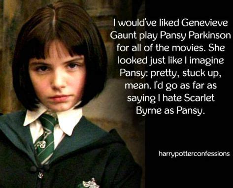I wouldve liked Genevieve Gaunt play Pansy Parkinson for... | Harry potter, Harry potter funny ...