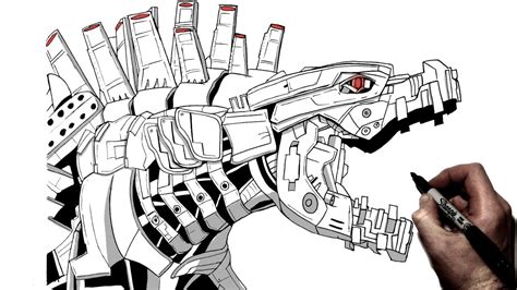 How To Draw Mechagodzilla | Step By Step | Godzilla vs Kong - YouTube