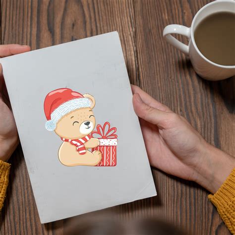 Christmas Bear SVG PNG Cricut Cut Files Silhouette Layered Files Teddy ...