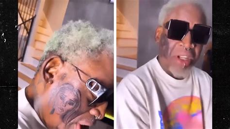 Dennis Rodman Gets Huge Portrait Tattoo Of GF On His Face