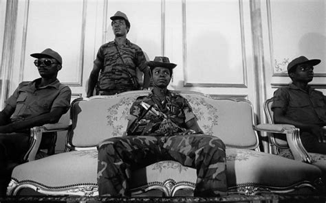 Cabinet ministers lined up for execution after a coup d'état in Liberia ...