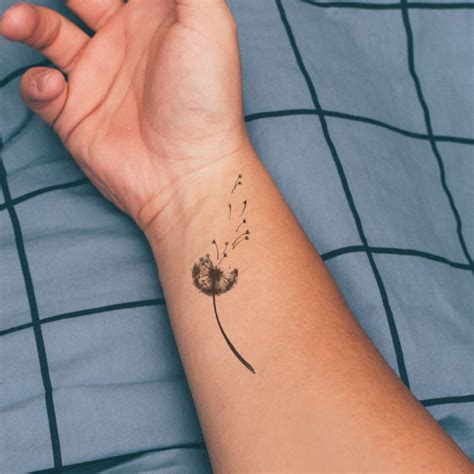 Dandelion Dandelion Temporary Tattoo / Feminine Tattoo / Girly Tattoo ...