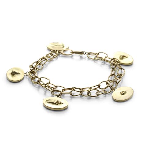 18k Yellow Gold Love Token Bracelet