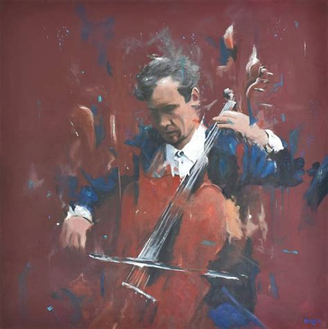 THE CELLIST - CLASSICAL MUSIC ART - OIL ON CANVAS - 100CM X 100CM ...