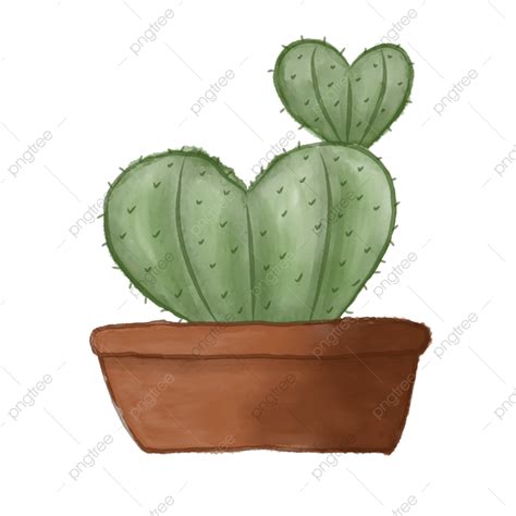 Watercolor Cactus PNG Image, Cute Cactus Watercolor Style, Cactus, Watercolor, Plant PNG Image ...