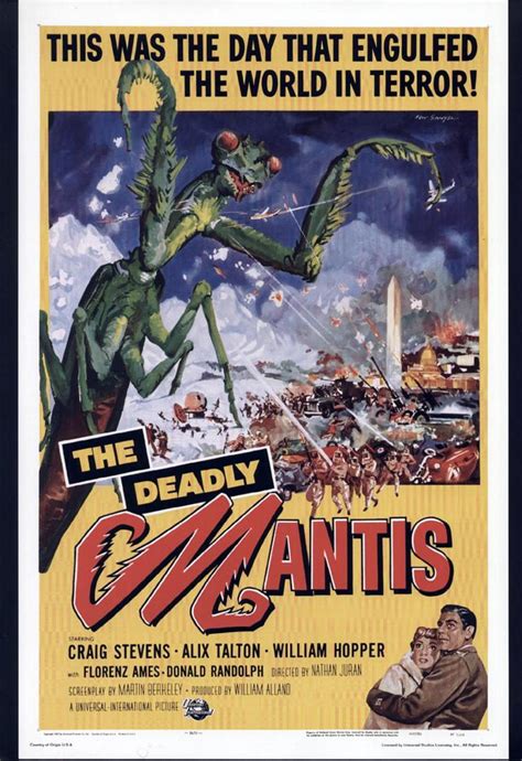 DEADLY MANTIS CLASSIC 1957 REPLICA MOVIE POSTER | eBay