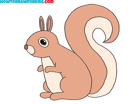 How to Draw a Squirrel - Easy Drawing Tutorial For Kids