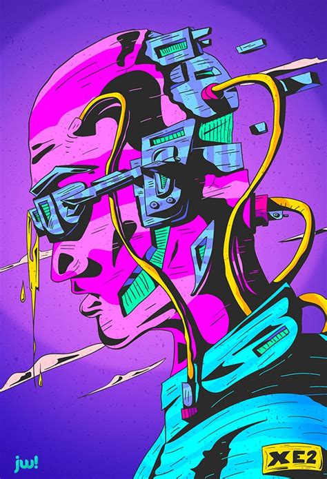 Human Computer Adobe Illustrator illustration | Cyberpunk art, Adobe illustrator art, Speed art