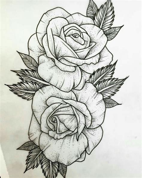 a rose tattoo design on paper