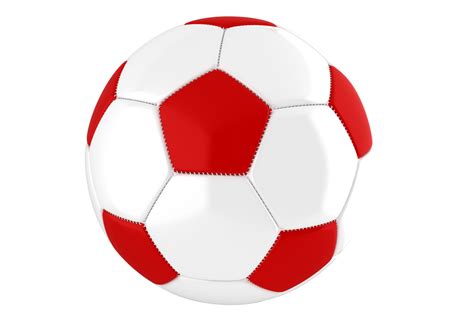 Red-White Soccer Ball 25277402 PNG