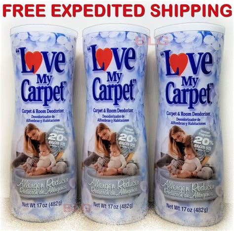 LOVE MY CARPET Rug Carpet Deodorizer ALLERGEN REDUCER Disinfectant Pet Odor 17oz | eBay