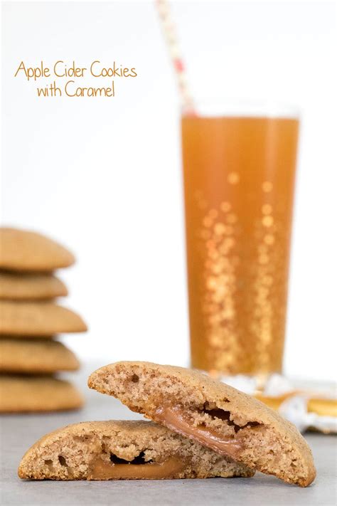 Apple Cider Cookies with Caramel Recipe | We are not Martha
