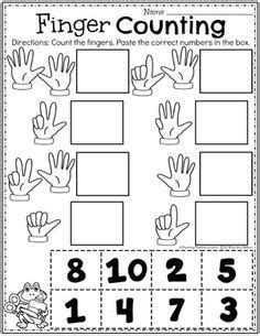 PreSchool Study Materials: Finger Counting Maths Preschool Worksheet